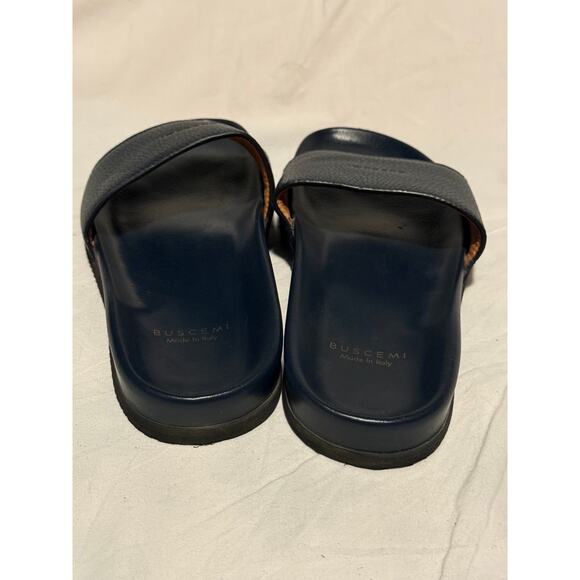 Buscemi Navy Leather Slide Sandals Vibram Sole EU 41 main image 6
